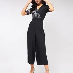 zima leto Printed V-Neck Jumpsuit-picture-52