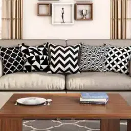 sej by nisha gupta Set of 5 Geometric Print Cushion Covers-picture-16