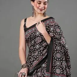 saree mall Printed Silk Saree with Contrast Border-picture-47