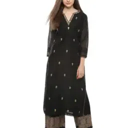 bhama couture Embellished Straight Kurta Set-picture-19