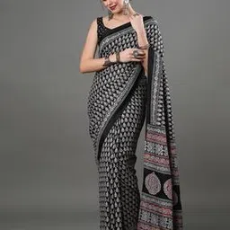 saree mall Printed Saree with Contrast Border-picture-42