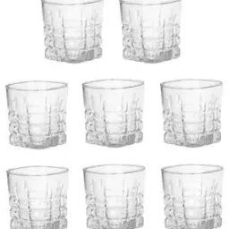 afast Set of 8 Embossed Dishwasher-Safe Lowball Glasses-picture-51