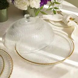 pure home and living Ribbed Cloche with Plate-picture-0