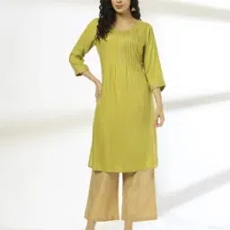 avaasa mix n' match Women Printed Straight Kurta with Insert Pocket-picture-44