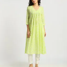 Printed A-Line Kurta-image-8