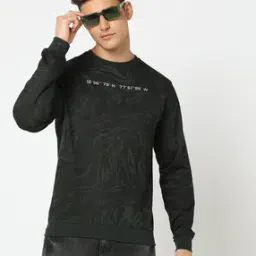dnmx Printed Slim Fit Crew-Neck Sweatshirt-picture-18