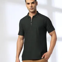netplay Self Structured Zipper Polo With Raglan Sleeve-picture-16