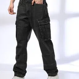 rev-verse Men Relaxed Fit Cargo Jeans-picture-33