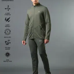 technosport Men Printed Slim Fit Tracksuit image 1
