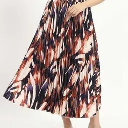 lookshine Women Printed A-line Skirt with Elasticated Waist-picture-12