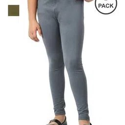 indiweaves Girls Pack of 2 Leggings with Elasticated Waistband-picture-37