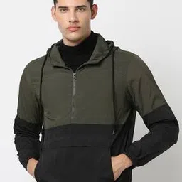 john players Colourblock Slim Fit Hooded Zip-Front Jacket-picture-26