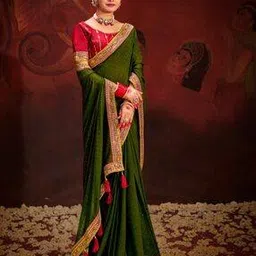 saree mall Women Embellished Saree with Tassels-picture-31