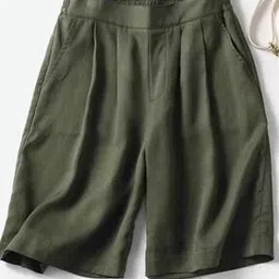 outzidr global Women Pleated Shorts with Insert Pockets-picture-11