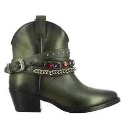saint g Embellished Pointed-Toe Ankle-Length Slip-On Boots-picture-15