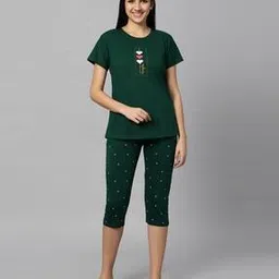dzzo Graphic Print T-Shirt & Capris Set-picture-11