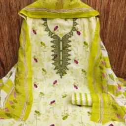 alakhdhani creation Women Floral Print 3-Piece Unstitched Dress Material-picture-51