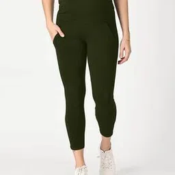 the mom store Women High-Rise Leggings with Side Pockets-picture-47