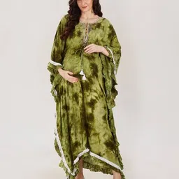 mom for sure by ketki dalal Tie & Dye Kaftan Dress image 1