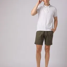 Chino Shorts with Cord Piping at Pocket & Extended Fly Detail-image-92