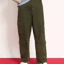 urbano fashion  Mid Rise Loose Cargo Pants image 1