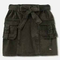 blue giraffe Girls Ribbed Straight Skirt-picture-10