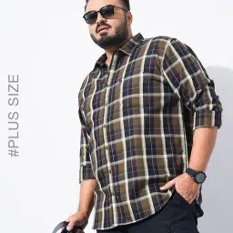 hardsoda Checked Plus Size Shirt with Patch Pocket image 1