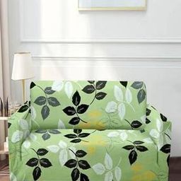cortina eyelet curtain Leaf Print Four Seater Sofa Cover-picture-41