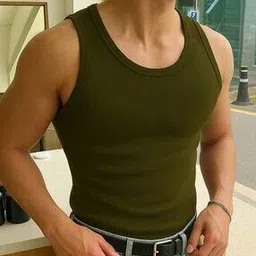 rockwell Men Ribbed Round-Neck Vest-picture-10