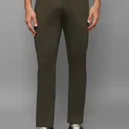 allen solly Men Flat-Front Slim Fit Trousers-picture-21