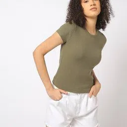 gap Solid Ribbed Knitted Crop Top-picture-13