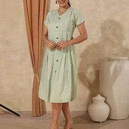 easy mom Women Fit and Flare Maternity Dress-picture-31