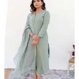 dayaachi Women Straight Kurta with Pants & Printed Dupatta -picture-43