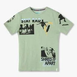 point cove Boys Graphic Print Regular Fit Round-Neck T-Shirt-picture-46