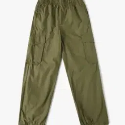 Boys Solid Relaxed Fit Mid-Rise Trousers-image-8