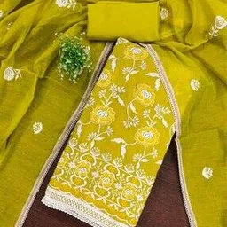 svaraa Women Embroidered Unstitched Dress Material-picture-34