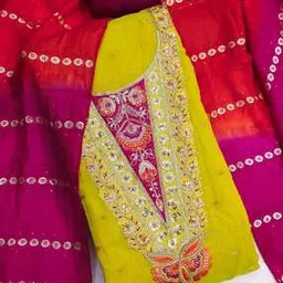 svaraa Women Embroidered 3-Piece Unstitched Dress Material-picture-33