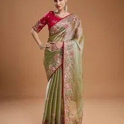 tanuka Women Embroidered Saree with Contrast Border-picture-13