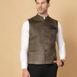 givo Men Regular Fit Nehru Jacket image 1