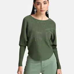 kazo Women Embellished Round-Neck Pullover-picture-29