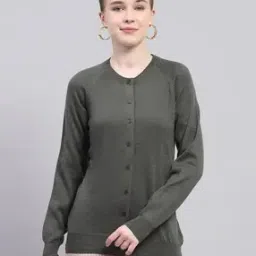monte carlo Women Round-Neck Cardigan with Ribbed Hem-picture-16