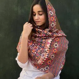Women Geometric Print Cotton Scarf-image-47