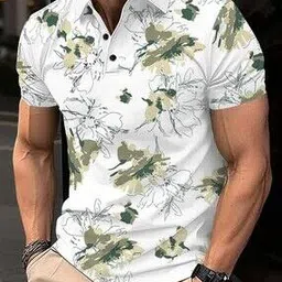 eyebogler Men Floral Print Regular Fit Polo T-Shirt-picture-15