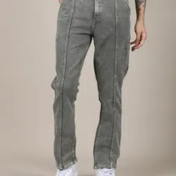 Shein Full Length Panelled Stone Wash Jeans-picture-41