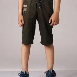 adbucks Typographic Print 3/4th Shorts with Drawstring Waist-picture-20
