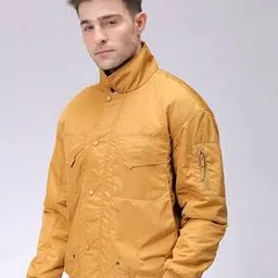 the indian garage co Men Slim Fit BomberJacket with Flap Pockets-picture-22
