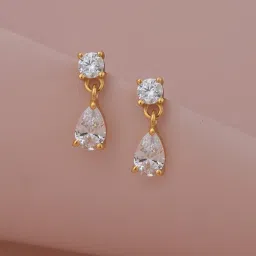 vanbelle Women Sterling Silver Gold-Plated Drop Earrings image 1