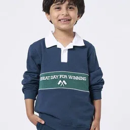 ed-a-mamma Boys Typographic Print Cotton Sweatshirt image 1