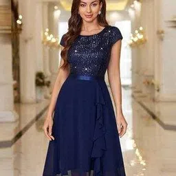 thapnath Women Embellished Fit & Flared Dress-picture-30