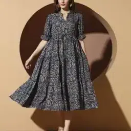 zwerlon x ag Women Floral Print A-Line Dress-picture-39